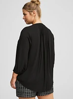 Harper Georgette 3/4 Blouson Sleeve Tunic