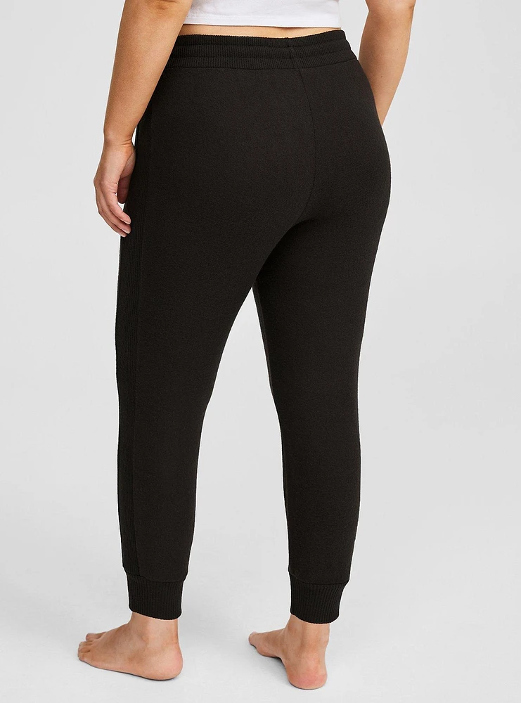 Super Soft Plush Inset Crop Lounge Jogger