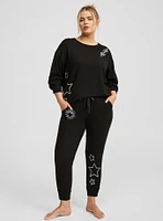 Super Soft Plush Inset Crop Lounge Jogger