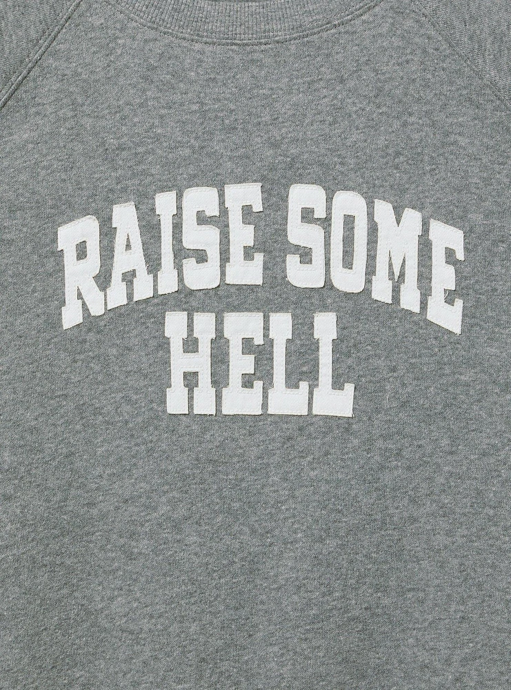 Raise Hell Classic Cozy Fleece Raglan Sweatshirt