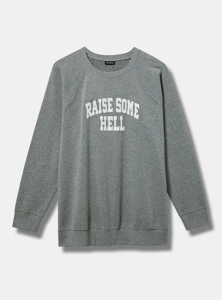 Raise Hell Classic Cozy Fleece Raglan Sweatshirt