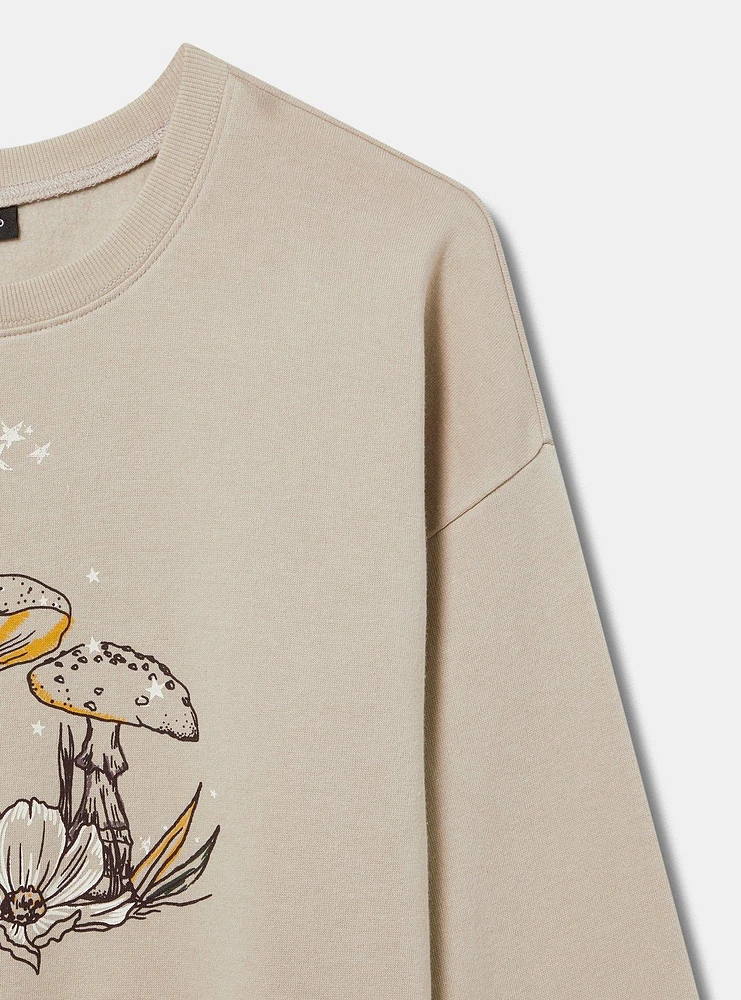 Moon Mushrooms Classic Fit Cozy Fleece Sweatshirt