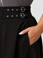 A-Line Belt Detail Mini Skirt