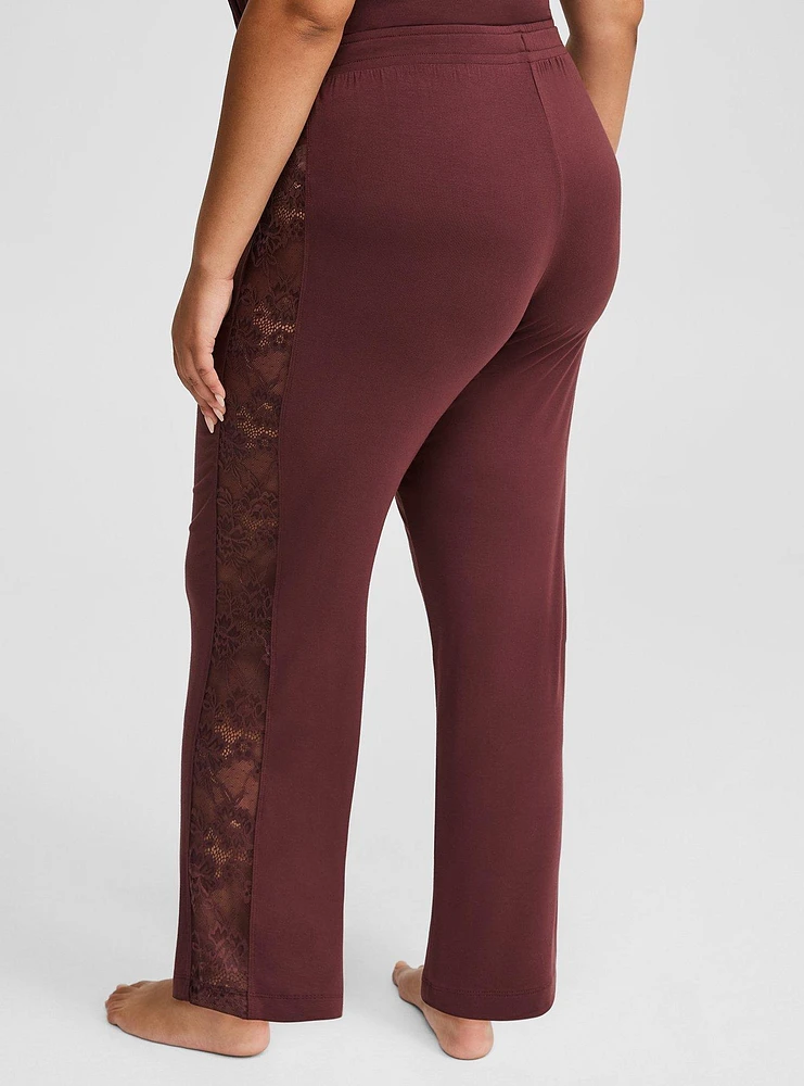 Super Soft Lace Inset Sleep Pant