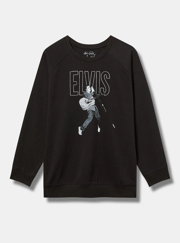 Elvis Classic Fit Cozy Fleece Raglan Sweatshirt