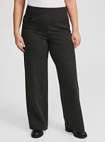 Pull-On Pixie Wide Leg Double Knit Pant