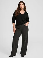 Pull-On Pixie Wide Leg Double Knit Pant