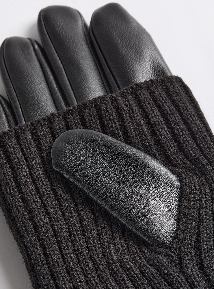 Faux Leather Glove