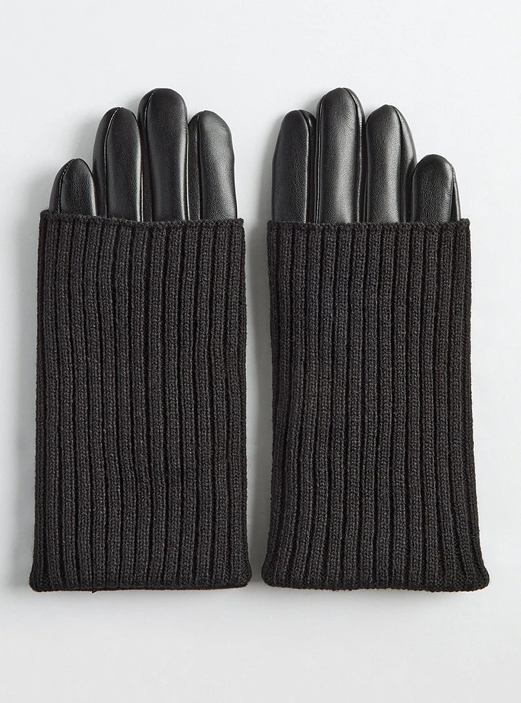 Faux Leather Glove