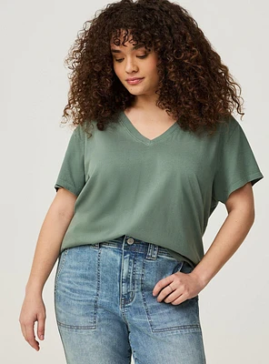 HERITAGE JERSEY VNECK RELAXED TEE