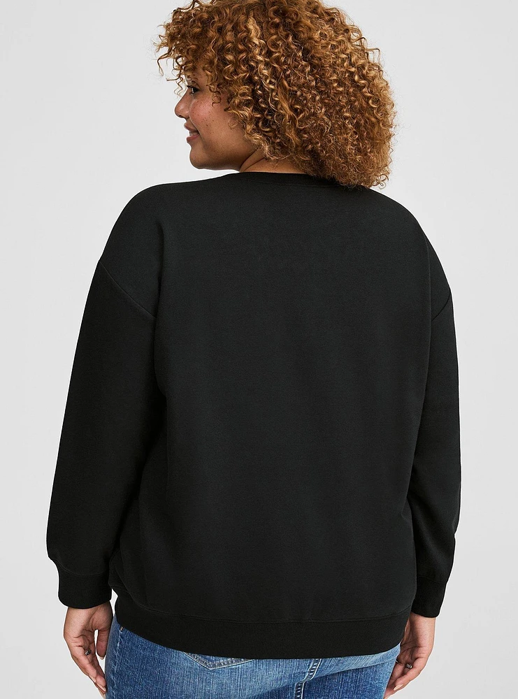 Super Soft Fleece Drop Shoulder Grommet Sweatshirt