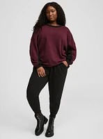 Cozy Fleece Crew Neck Oversized Tunic Sweatshirt