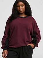 Cozy Fleece Crew Neck Oversized Tunic Sweatshirt