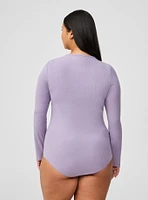 Super Soft Rib Square Neck Long Sleeve Bodysuit