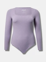 Super Soft Rib Square Neck Long Sleeve Bodysuit