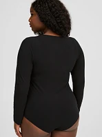 Super Soft Rib Square Neck Long Sleeve Bodysuit