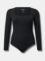 Super Soft Rib Square Neck Long Sleeve Bodysuit