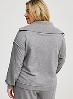 Super Soft Fleece V-Neck Pullover Sweatshirt