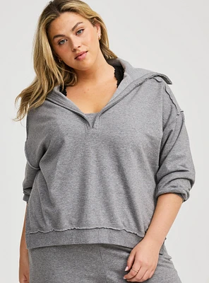 V-Neck Pullover Sweatshirt