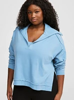 Super Soft Fleece V-Neck Pullover Sweatshirt