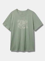 Floral Cherub Relaxed Fit Cotton Crew Tee