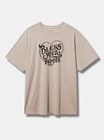 Bless Your Roots Oversized Fit Cotton Crew Tee