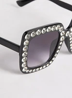 Rhinestone Square Oversized Sunglasses