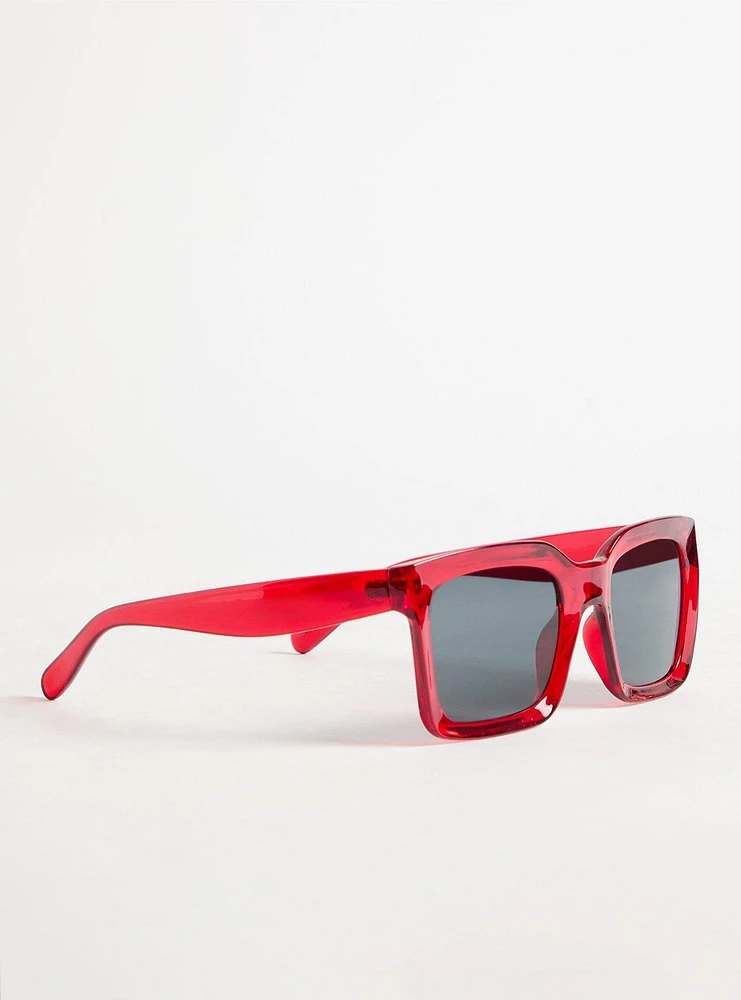 Rectangle Smoke Lens Sunglasses