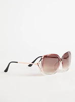 Oversized Square Side Cutout Sunglasses