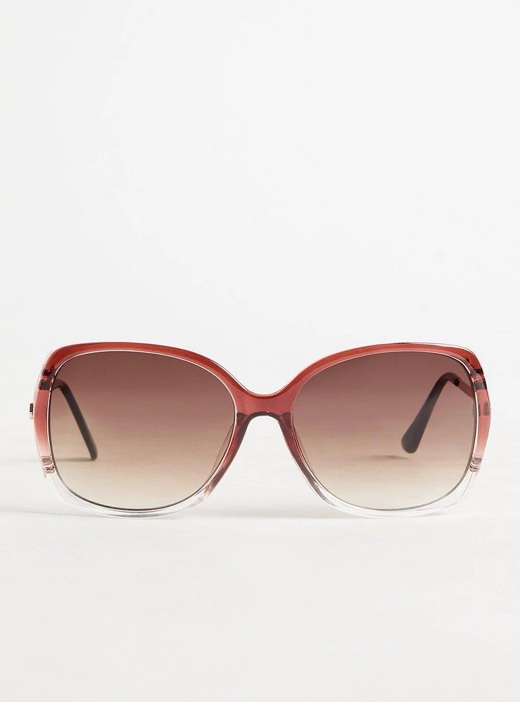 Oversized Square Side Cutout Sunglasses