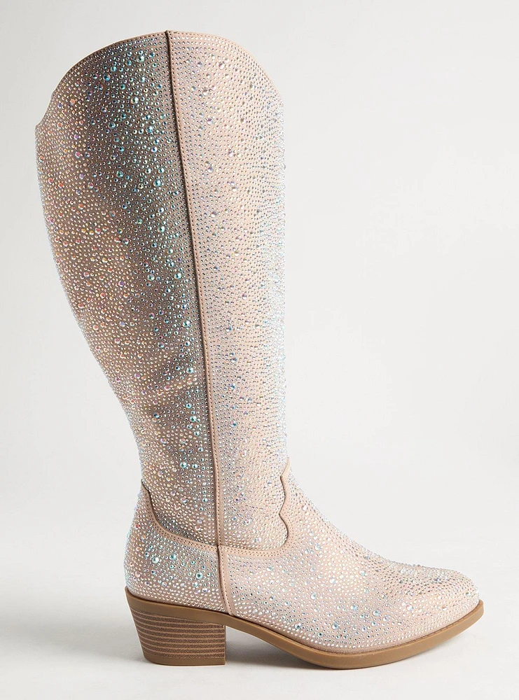 Embellished Knee High Boot (WW)