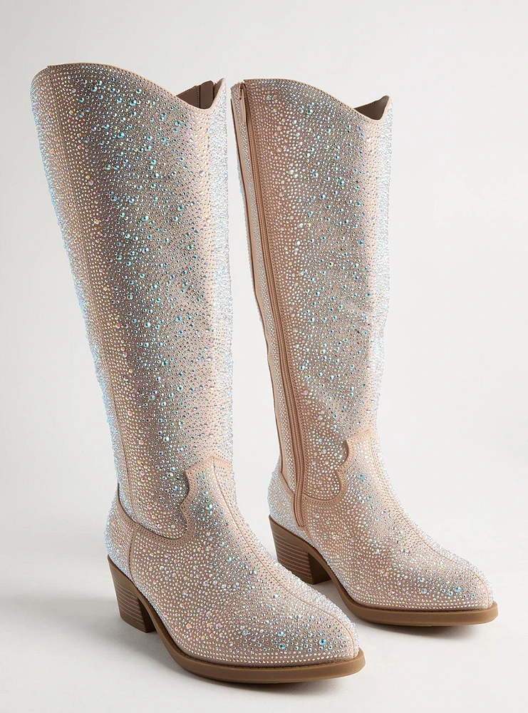 Embellished Knee High Boot (WW)