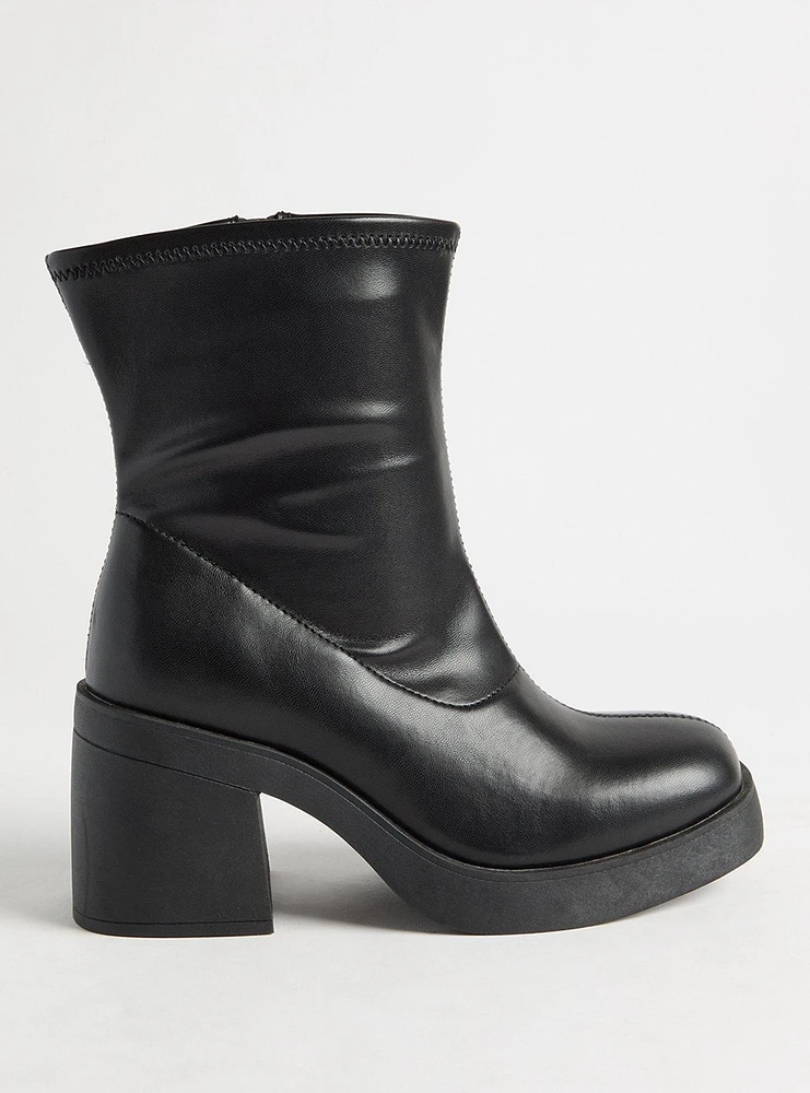 Platform Heeled Bootie (WW