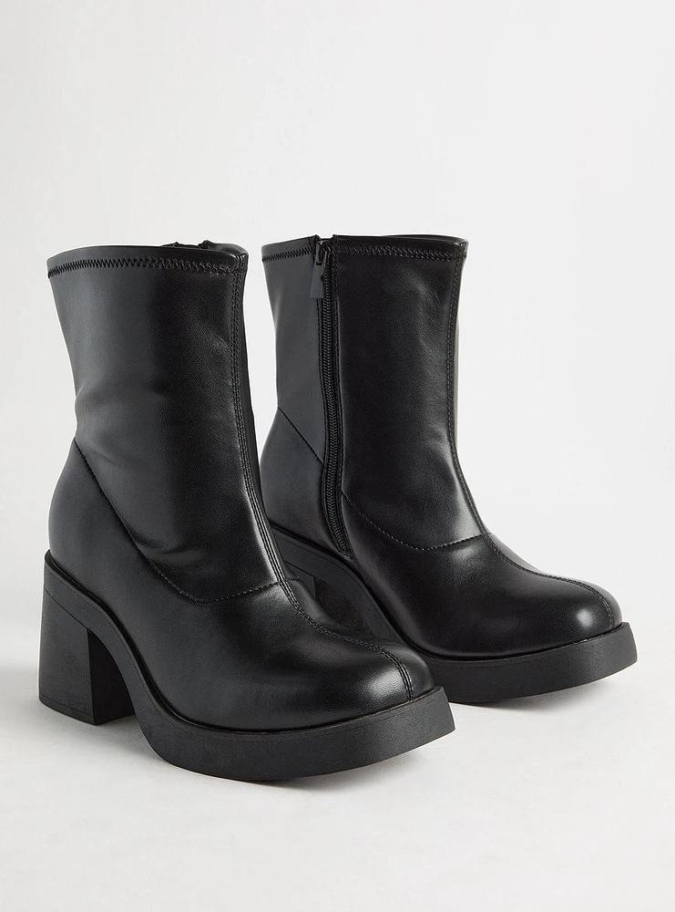 Platform Heeled Bootie (WW