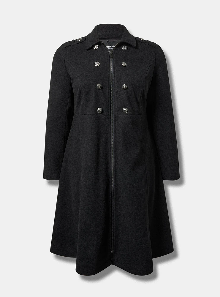 Softest Coat Zip Front Military