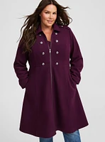 Softest Coat Zip Front Military