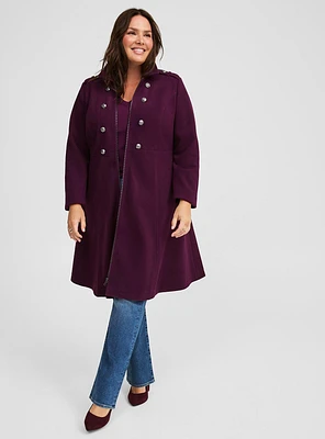 Softest Coat Zip Front Military