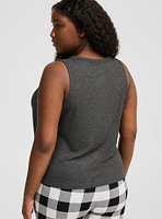 Super Soft Rib High Neck Sleep Tank