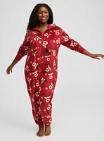 Fleece Hooded Reindeer Lounge Onesie