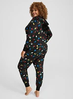 Fleece Pom Ears Lounge Onesie