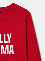 Jolly Mama Classic Fit Cozy Fleece Crew Sweatshirt