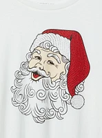 Santa Snowflakes Classic Fit Long Sleeve Cotton Jersey Tee