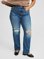 Straight High-Rise Rigid+Stretch Denim Jean