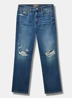 Straight High-Rise Rigid+Stretch Denim Jean