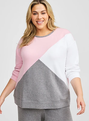 Super Soft Fleece Crew Neck Drop Shoulder Sweatshirt