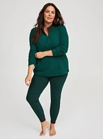 Heavy Hacci Rib Half Zip Lounge Pullover