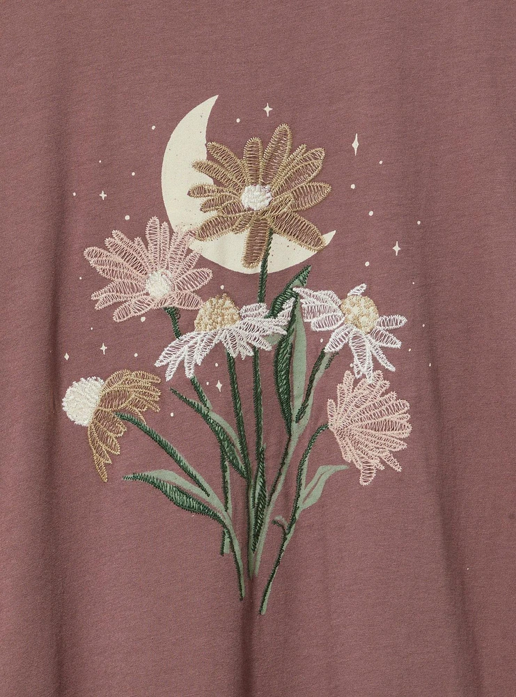 Floral Moon Classic Fit Long Sleeve Tee