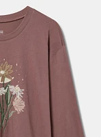 Floral Moon Classic Fit Long Sleeve Tee