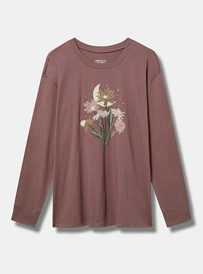 Floral Moon Classic Fit Long Sleeve Tee