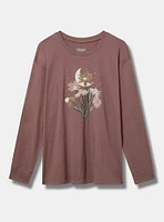 Floral Moon Classic Fit Long Sleeve Tee